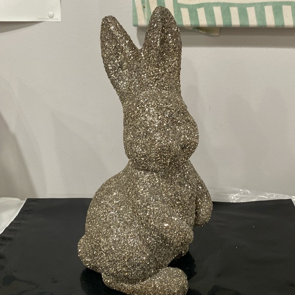 Pier 1 Other - - Pier 1 Easter spring Bunny Gold Glitter decor NWT